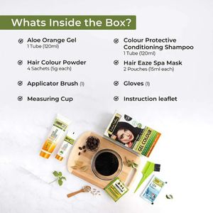 INDUS VALLEY 200ml Crème Gel de coloration des cheveux Semi-Permanent Sans ammoniaque Noir Soins des cheveux Styling Teinture Sans dommage pour USA UK Export - Product Image 3