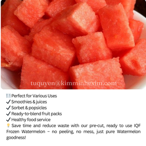 Cubos de Sandía Dulce IQF de Vietnam, Color Rojo Natural, Exportación a Granel - Product Image 6