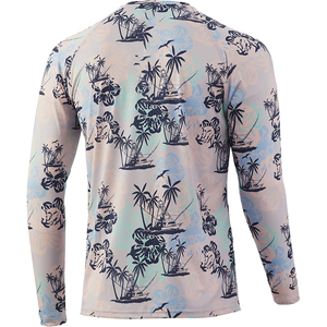 Chemise de pêche pour hommes UV Protection solaire chemises de plage Rash Guard pour hommes chemise de bain séchage rapide UPF 50 + manches longues - Product Image 4