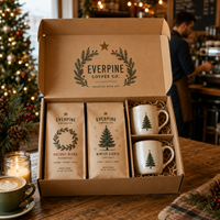Coffret cadeau café AT PACK Black Friday, boîte à café personnalisée avec sachets de café, emballage haut de gamme pour la marque de torréfacteur de café