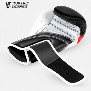 Guantes de Boxeo Personalizados al por Mayor, Sanda 8oz-16oz, Cuero PU Ecológico, Absorbe la Humedad, Equipo de Entrenamiento de Seguridad - Product Image 6