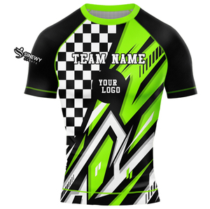 100% poliéster de alta calidad Jiu Jitsu Rash Guard Custom manga larga compresión Rash Guard para hombres - Product Image 6