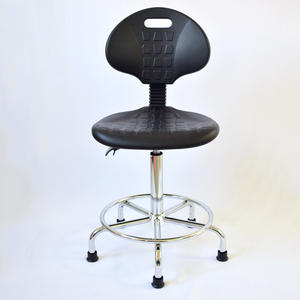 Chaise de laboratoire ergonomique antistatique réglable en hauteur avec roulettes pour salles blanches et laboratoires scientifiques - Product Image 4