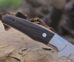 Cuchillo de Caza y Camping Hecho a Mano con Hoja de Acero 1095 y Mango de Madera, Cuchillo de Hoja Fija de Acero D2 Hecho a Mano para Caza y Camping - Product Image 4