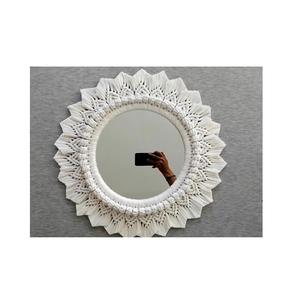 Dernière qualité, fabriqué à la main en Inde, exportateur en gros, miroir décoratif pour la maison en macramé de créateur - Product Image 2