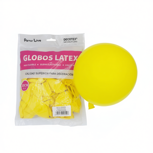 Ballons en latex Party Love 30 cm jaunes, sac de 50 pièces, décoratifs - Product Image 2
