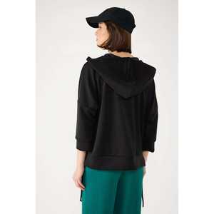 เสื้อสเวตเชิ้ตมีฮู้ดผ้าโมดอลเนื้อเนียนมีซิป - Product Image 5