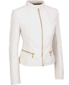 Blouson bombardier en cuir jaune pour dames Blouson court en cuir pour femmes Blousons bombardiers pour femmes Vestes d'extérieur pour femmes avec impression de logo personnalisé - Product Image 4