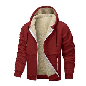 Animal Game Casual Hoodies for <b>Men</b> Heavyweight Fleece Sweatshirt Thick <b>Sherpa</b> Lined Hooded Zipper <b>Jacket</b> Thick Streetwear Coats - Product Image 3