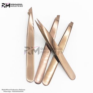 Meilleure qualité de pince à épiler à sourcils en acier inoxydable or rose emballage personnalisé vente à chaud nouveau style demandé ensemble de pinces à sourcils - Product Image 5