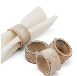 Anneau de porte-serviettes rond en bois de manguier pour décoration de table à manger de fête de mariage d'Inde - Product Image 5