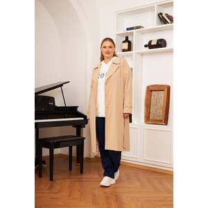 Abrigo largo forrado de visón, talla grande - Product Image 2