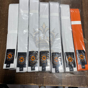 Brazilian Jiu Jitsu GI <b>Belt</b> Customizable 10 oz Twill Cotton Fabric with Premium Quality Stitching Front Logo Karate <b>Suits</b> Style - Product Image 2