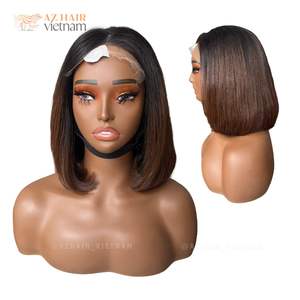 Peluca Bob para mujer, Punta marrón, Color Natural, cabello humano Real sin procesar, 100% crudo, sin mezclar, sin enredos, paquetes de cabello vietnamita - Product Image 2