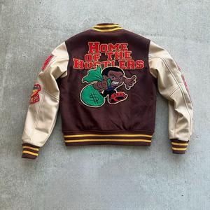 Veste universitaire matelassée à logo personnalisé veste universitaire de basket-ball à la mode d'hiver veste pour enfants hommes en toile brodée Letterman - Product Image 4