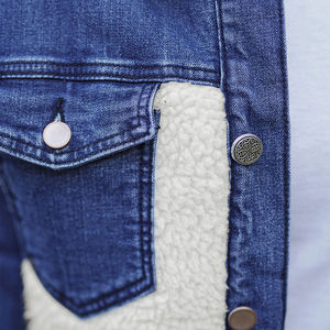 Nouvelle Collection 2026 : Vestes en Jean Unies pour Hommes avec Doublure Polaire Sherpa – Qualité Supérieure en Gros pour la Vente en Ligne - Product Image 4