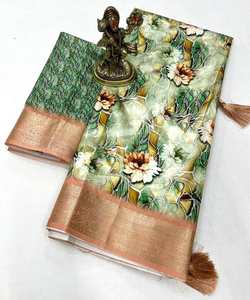 Saree en dentelle à fleurs pour fête indienne - Product Image 2