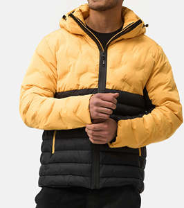 Veste matelassée décontractée longue et fine pour homme de qualité supérieure, avec rembourrage en coton, logo personnalisé sur le devant - Product Image 4