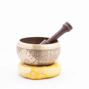 Authentic Tibetan Singing Bowl with Mallet & Cushion: Enhance Mindfulness & Reduce Stress