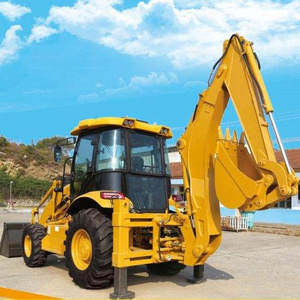 รถตักดินสีเหลืองแบบใหม่มีล้อลากส่วนประกอบหลักของเครื่องยนต์ดีเซล - Product Image 1