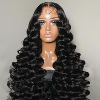 Perruques Lace Front en Cheveux Humains Vierge Remy Indiens, Tissage à Double Trame Faite à la Machine, Toutes Couleurs, Perm [Nœuds Pré-décolorés, Ligne de Cheveux Pré-épilée]