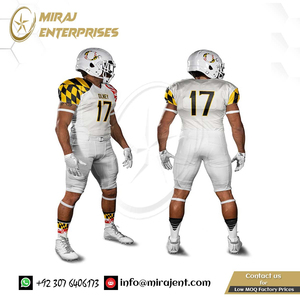 Maille maillot de football américain ensembles de football à sublimation ensemble d'uniformes de rugby football américain personnalisé maille - Product Image 5