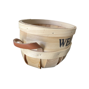 Custom Laser Engraving <b>Wood</b> Bushel <b>Basket</b> Fruit Vegetable <b>Basket</b> Flower Holder With Handle Autumn Harvest Gift From Vietnam - Product Image 5