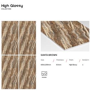 Carreaux de sol et de mur en porcelaine émaillée, couleur unie, haute brillance, 600x1200mm, personnalisables en usine, pour salle de bain et usage commercial - Product Image 2