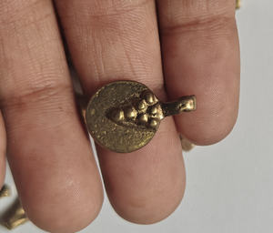 Impresionante hecho a mano Metal Natural Latón chapado en oro forma redonda 10 a 15MM encontrar joyería para regalo de aniversario para esposa y niñas - Product Image 1