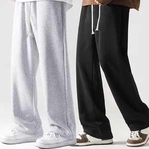 Pantalones de chándal holgados de lana gruesa para hombre, estilo cargo, con bolsillos, de corte ancho y grueso, con lavado de color ODM - Product Image 2