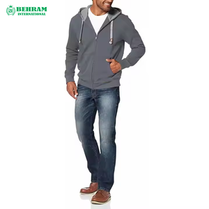 Top Design Zipper Hoodies En Gros Prix Haute Qualité Street Wear 300 GSM Zipper Fleece Hoodies Qualité Premium Dernier Style - Product Image 4