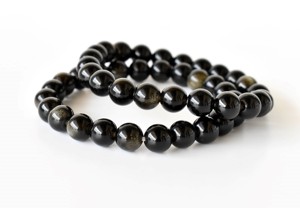 Wholesale Best Quality Golden Obsidian 8mm <b>Healing</b> <b>Bracelet</b> Semi Precious Natural Crystal For Meditation Jewelry - Product Image 2