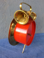 Vintage große westdeutsche Messing Wecker kreisförmige Metall Schreibtisch Wanduhr mit antiken Stil Zahlen muster für Studien platzierung