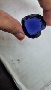 พลอยไพลินรูปหัวใจเหลี่ยมเพชรพลอยสวยงามใช้สำหรับเครื่องประดับอัญมณีและจี้สร้อยข้อมือเพชรอื่นๆ - Product Image 3