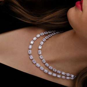 Collar de Diamantes de Plata de Ley Chapado en Oro de 14K de Alta Calidad, Cadena Cubana Estilo Hip Hop Americano para Hombre y Mujer, Proveedor Indio - Product Image 2