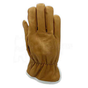 Gants de travail antidérapants de haute qualité avec logo OEM personnalisé, protection des mains en cuir sur mesure pour travaux industriels. - Product Image 3