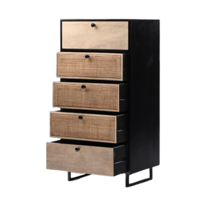 Cómoda Moderna Hecha a Mano con Madera de Mango Maciza, Mueble Ajustable para Sala de Estar, Apartamento u Oficina - Product Image 2