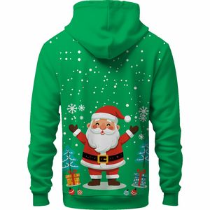 Sudadera festiva con capucha de Papá Noel, unisex, informal, para Navidad, invierno, disponible en todos los colores - Product Image 3