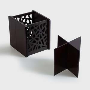 Hot Sale Dark Brown Square <b>Net</b> Design Cutlery Holder From Indian Handicraft Exporter in Affordable Price - Product Image 3