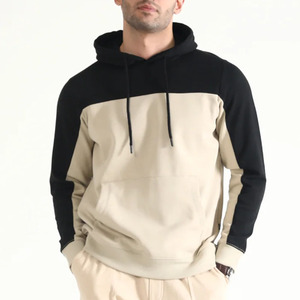 Sudadera con Capucha Unisex Personalizada, 100% Algodón, Tejida, con Paneles Personalizados de Dos Colores, Diseño Sólido, Logotipo e Impresión, con Capucha para Hombre 2025 - Product Image 3