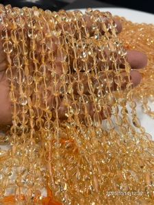 AAA Natural Yellow <b>Citrine</b> Quartz Loose Gemstone Nuggets Beads 17 Inches Strand Size - 10 To 15mm - Product Image 2