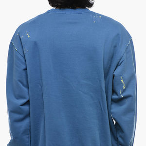 Nuevo estilo de moda para hombres desgastado 100% algodón diseño personalizado Logo transpirable cómodo transpirable sudadera personalizada - Product Image 5