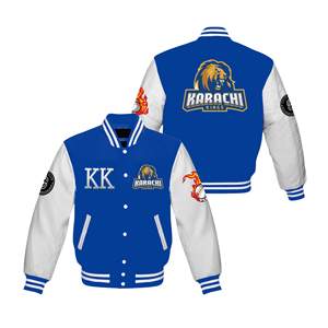 Veste d'hiver en laine de baseball de style streetwear, vente en gros, chaude, avec broderie, taille plus, respirante - Product Image 6