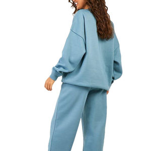 Ensemble de survêtement personnalisé 2 pièces pour femme : sweat à capuche et pantalon de jogging, survêtement oversize tendance pour l'hiver, livraison rapide - Product Image 3