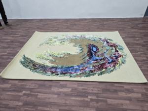 100% touffeté à la main personnalisé moderne luxe motif floral 1 pièce Fine coton boucle coupe écologique tapis amical pour animaux de compagnie pour - Product Image 5