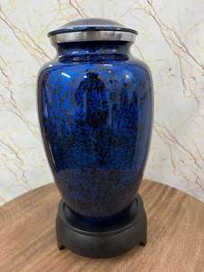 Venta caliente de aluminio para adultos Urna de cremaciones funerarias para cenizas humanas Diseño clásico Esmalte Impreso Urna de cremaciones - Product Image 6