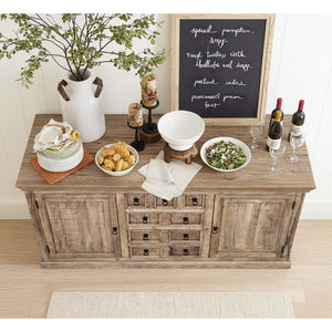 Manish Art and Crafts, buffet modulaire en bois de manguier massif, écologique, réglable en hauteur, fait à la main, durable, avec finition naturelle - Product Image 3