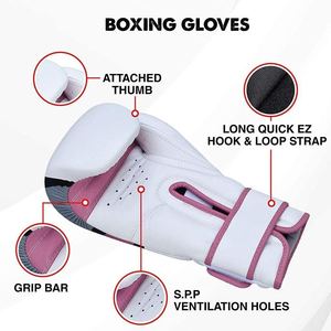 Guantes de boxeo con logotipo personalizado profesional Pu cuero personalizado mejor Muay Thai entrenamiento punzonado guantes de boxeo - Product Image 2