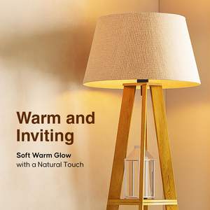 Wooden Floor Lamp for Living Room <b>Decoration</b> with <b>LED</b> <b>Bulb</b> Night Lamp with PlugSwitch Supplier Living Room & Bedroom <b>Decoration</b> - Product Image 5