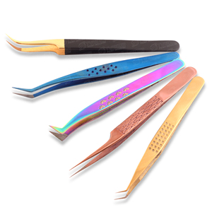 Pointes inclinées avec précision pour un ramassage et un placement sans effort des cils Matériau en acier inoxydable Parfait pour les cils individuels - Product Image 2